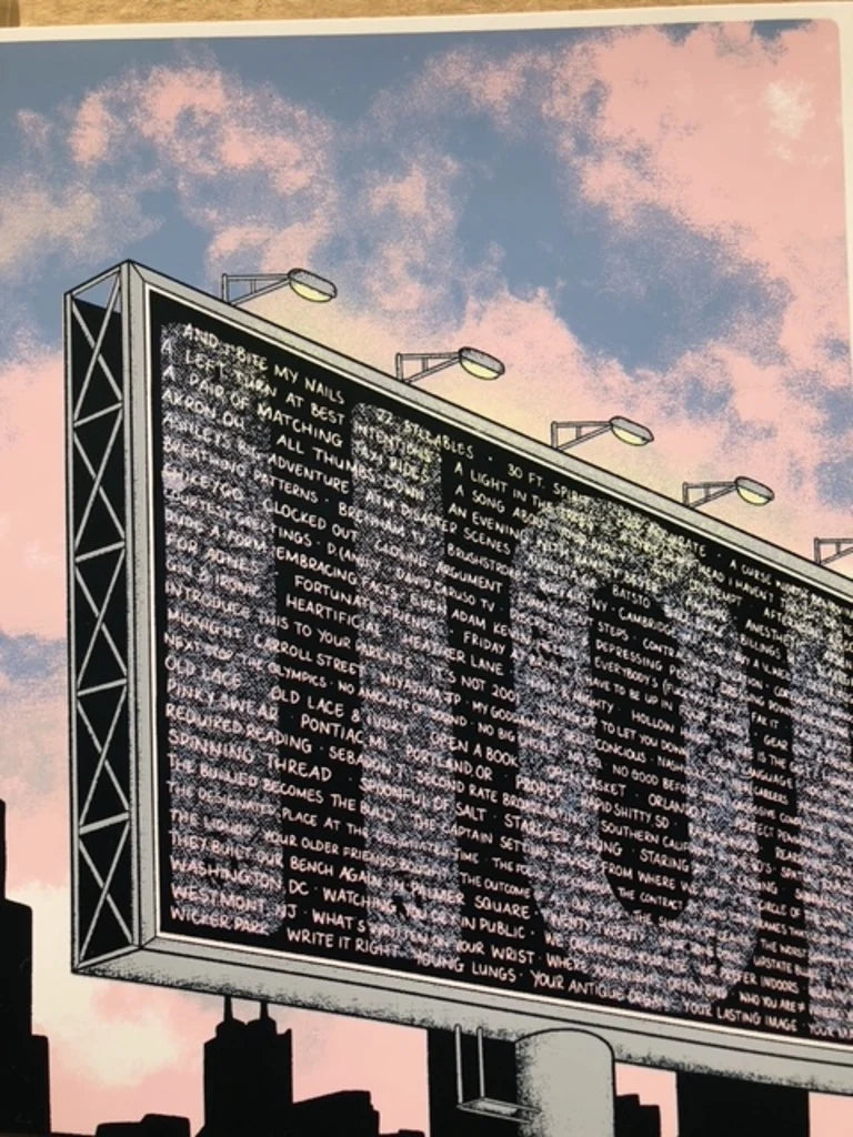 Into It. Over It. w/ Mock Orange - 3/17 & 3/18, 2022 - Screenprinted Show Poster